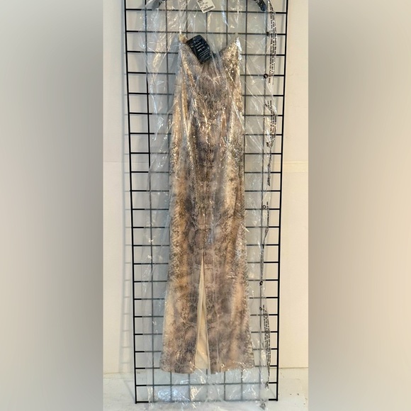 Retrofete Winslow Sequin Snake Print Strapless Maxi Dress - Picture 12 of 15